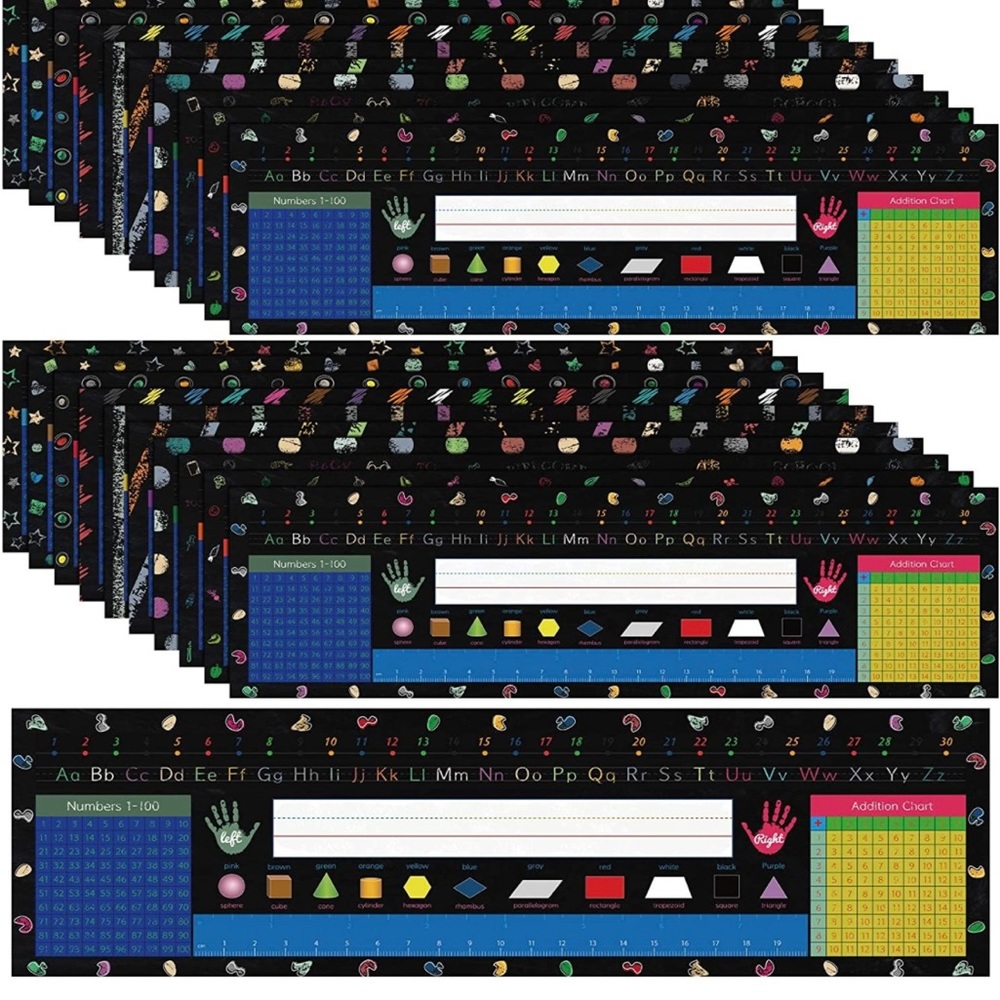 60 Pieces Classroom Name Tags Bright Chalkboard Rustic Farmhouse Desk Name Tags